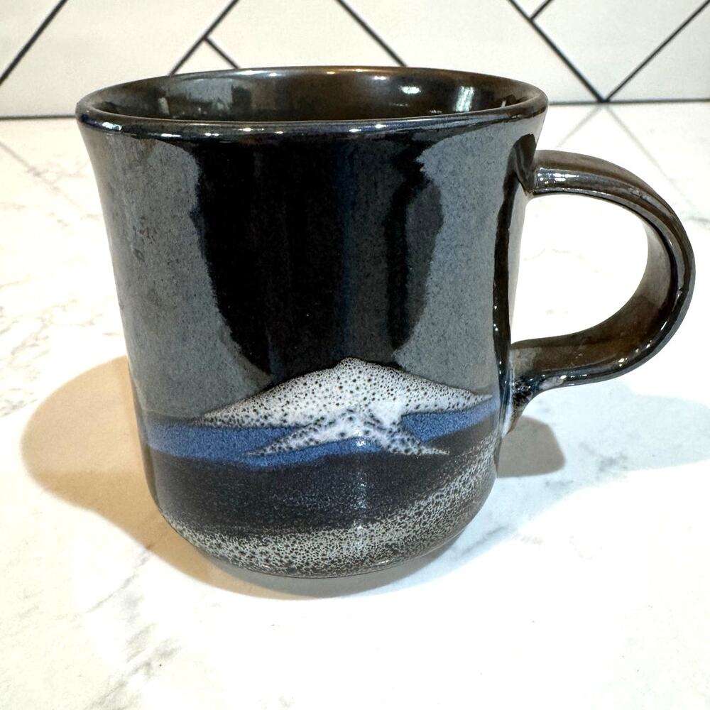 Vintage 80s collectible ceramic Wendt Pottery Lewiston ID glazed w/ volcanic ash